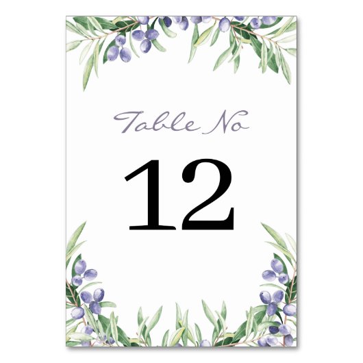 Numéro De Table Plan de table de mariage rustique en lavande sous (Par défaut)