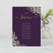 Numéro de table Plan de table Roses florales gothi (Debout devant)