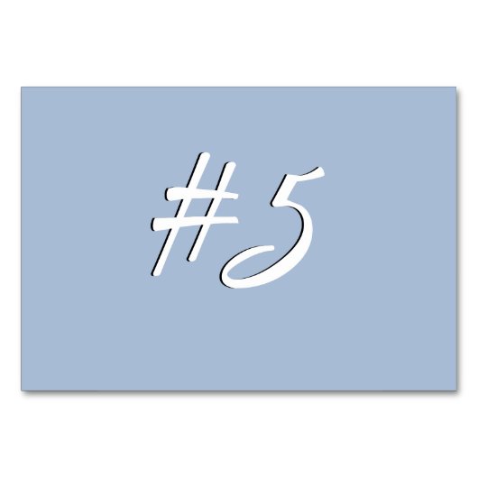 Numéro De Table Plaques de table bleu acier (Dos)