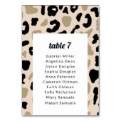 Numéro De Table Plaques grises noires sur beige. Tableau d'assise (Par défaut)