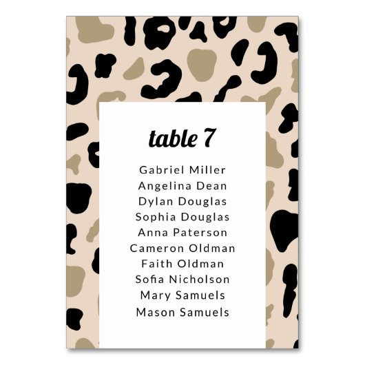 Numéro De Table Plaques grises noires sur beige. Tableau d'assise (Par défaut)