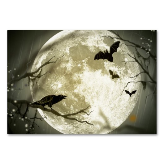 Numéro De Table Pleine lune Halloween (Devant)