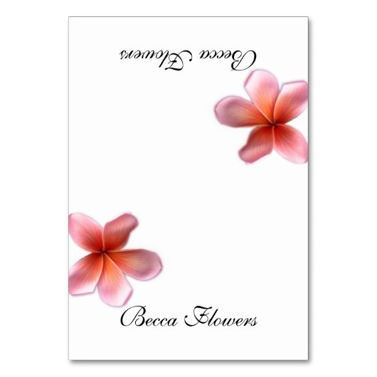 Numéro De Table Plumeria rose unique Cartes-Endroits (Par défaut)