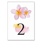 Numéro De Table Plumeria tropicale Frangipani Mariage (Dos)