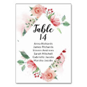 Numéro De Table Poche Aquarelle Mariage Réception Plafond (Par défaut)