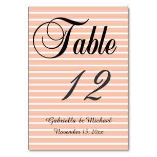 Numéro De Table Poche et bandes blanches