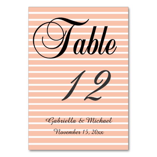 Numéro De Table Poche et bandes blanches (Par défaut)