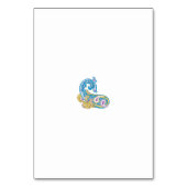 Numéro De Table Point, Sherpa Blue, Design de sable doré (Dos)