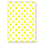 Numéro De Table Pointe blanc et jaune blanc (Dos)