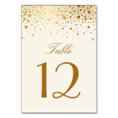 Numéro De Table Points Confetti Faux Gold Foil | Numéros de tablea (Par défaut)