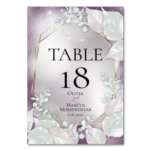 NUMÉRO DE TABLE | Poireau de Aubergine (Par défaut)