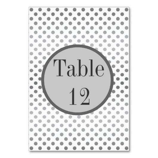 Numéro De Table Pois Silver Gradient par Shirley Taylor (Par défaut)
