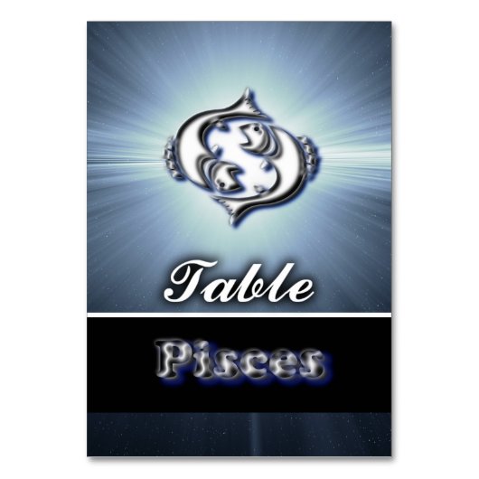 Numéro De Table Poissons (Dos)