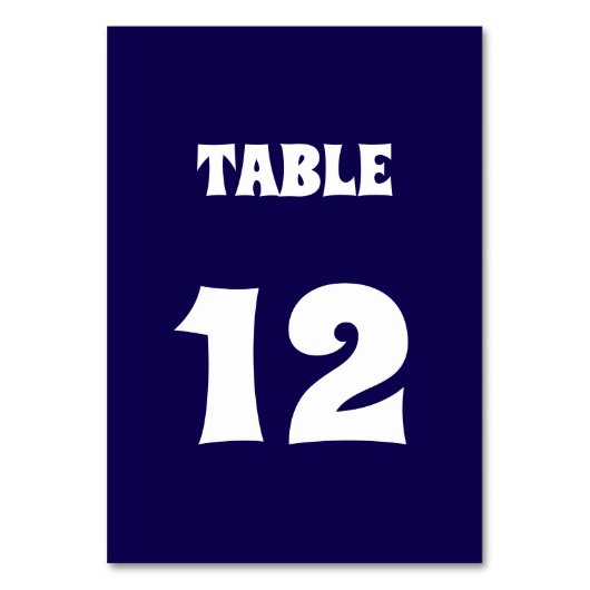 Numéro De Table Police Fantaisiste Gras Moderne Bleu Foncé (Par défaut)