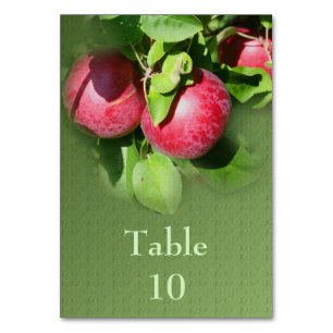 Numéro De Table Pommes sur le Mariage de la nature de l'arbre