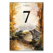 Numéro De Table Pont de pierre rustique d'automne de mariage de ri (Par défaut)