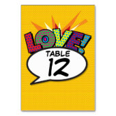 Numéro de table Pop Art de bande dessinée (Dos)