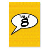 Numéro de table Pop Art de bande dessinée (Dos)