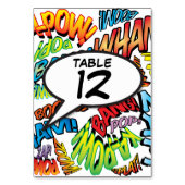 Numéro de table Pop Art de bande dessinée amusant (Par défaut)