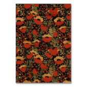 Numéro De Table Poppys rouges rustiques tableau de disposition de (Dos)