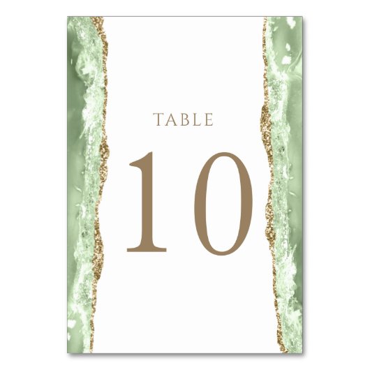 Numéro De Table Porte verte Numéro de tableau 10 (Dos)