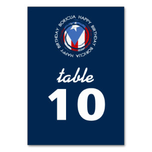Numéro De Table Porto Rico : Thème du drapeau : Anniversaire Boric