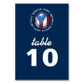 Numéro De Table Porto Rico : Thème du drapeau : Anniversaire Boric (Dos)