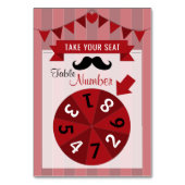 Numéro De Table Poster d'affiche classique Cirque Anniversaire Tab (Dos)