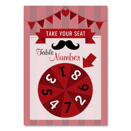 Numéro De Table Poster d'affiche classique Cirque Anniversaire Tab (Par défaut)