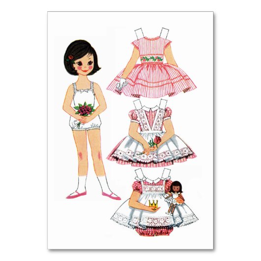 Numéro De Table Poupée papier vintage (Par défaut)