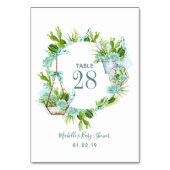 Numéro de table pour Baby Shower garçon avec succu (Dos)