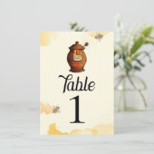 Numéro de table pour Baby Shower Pot de Miel Vinta (Debout devant)