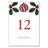 Numéro de table pour la fête de Noël (Dos)