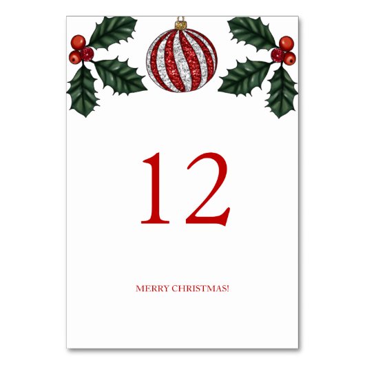 Numéro de table pour la fête de Noël (Par défaut)