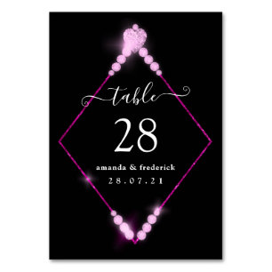 Numéro de table pour les 60 ans de mariage de diam