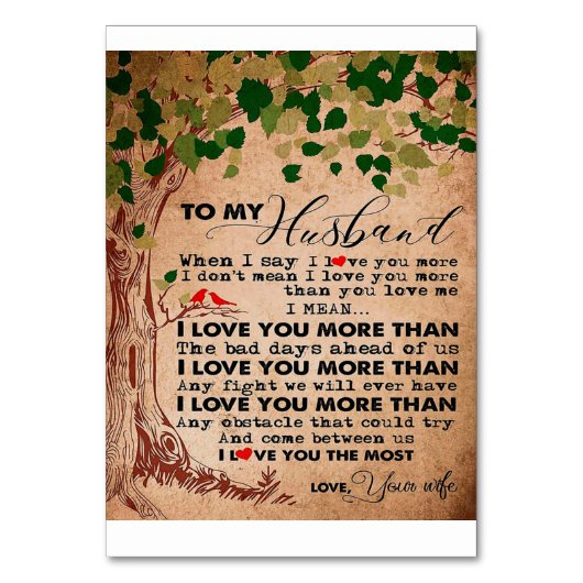 Numéro De Table Pour votre mari incroyable, Cadeau d'anniversaire  (Par défaut)