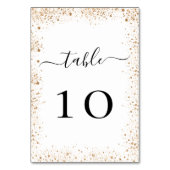 Numéro De Table poussière de gitter d'or blanc mariage (Dos)