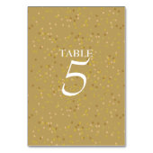 Numéro de table poussière d'or élégant (Dos)