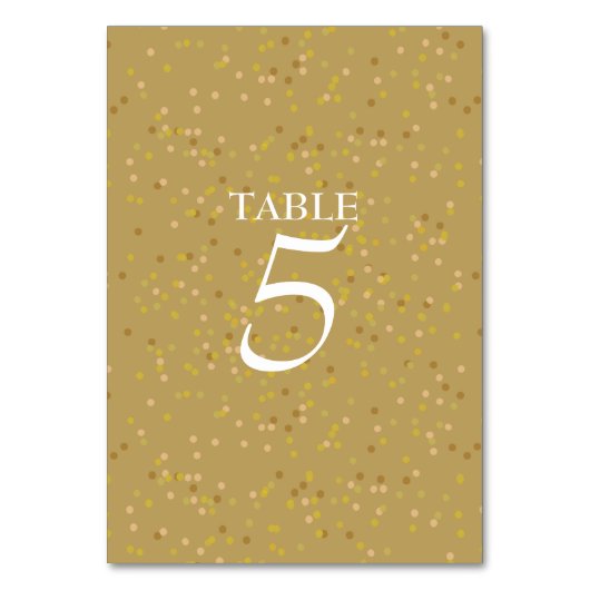 Numéro de table poussière d'or élégant (Par défaut)