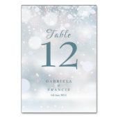 Numéro De Table Premier Mariage d'Hiver de Flocons de Neige (Par défaut)
