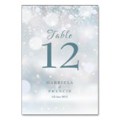 Numéro De Table Premier Snowflakes Mariage d'hiver (Par défaut)