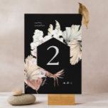 Numéro De Table Premium Black Pampas Grass Tropical Jungle Floral<br><div class="desc">Premium Pampas Grass Tropical Jungle Floral Table Numéro #pampasgrass #junglemarriée #jungleinvitation #coralMarriage #weddingmenu #désertwedding #lasvegasMariage #terracottaMarriage #peachMarriage #pampasweddingmenu #pampas #terracotta #coral #peach #naturalMarriage #driedgrass #driedpampas #wisabusa mariage abimariage #nature</div>