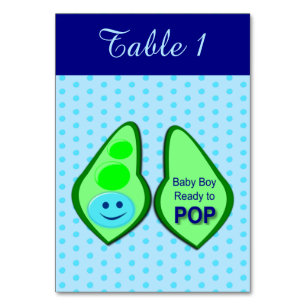 Numéro De Table Prêt à faire Pop Baby Boy Blue Pea Baby shower per