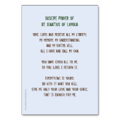 Numéro De Table Prière de saint Ignace, Prends Seigneur, Recevez (Dos)