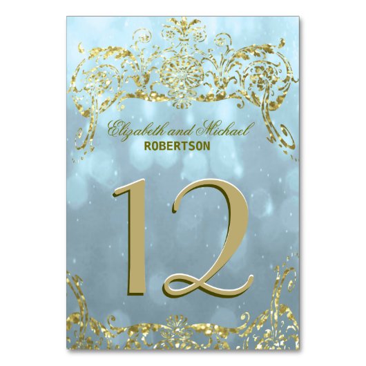 Numéro de table | Princesse Bleue (Dos)