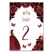 Numéro De Table Princesse Quinceañera (Dos)