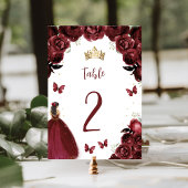 Numéro De Table Princesse Quinceañera