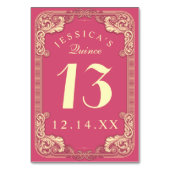 Numéro De Table Princesse Quinceanera rose (Par défaut)