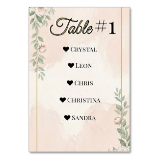 Numéro De Table 🌸 PRINTEMPS — “Jardin Éthéré”