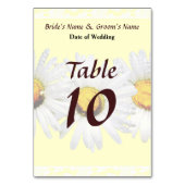 Numéro De Table Produits Mariages blancs dans la pluie (Dos)